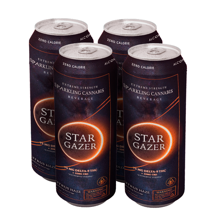 Stargazer Sparkling THC Beverage- 4 Pack