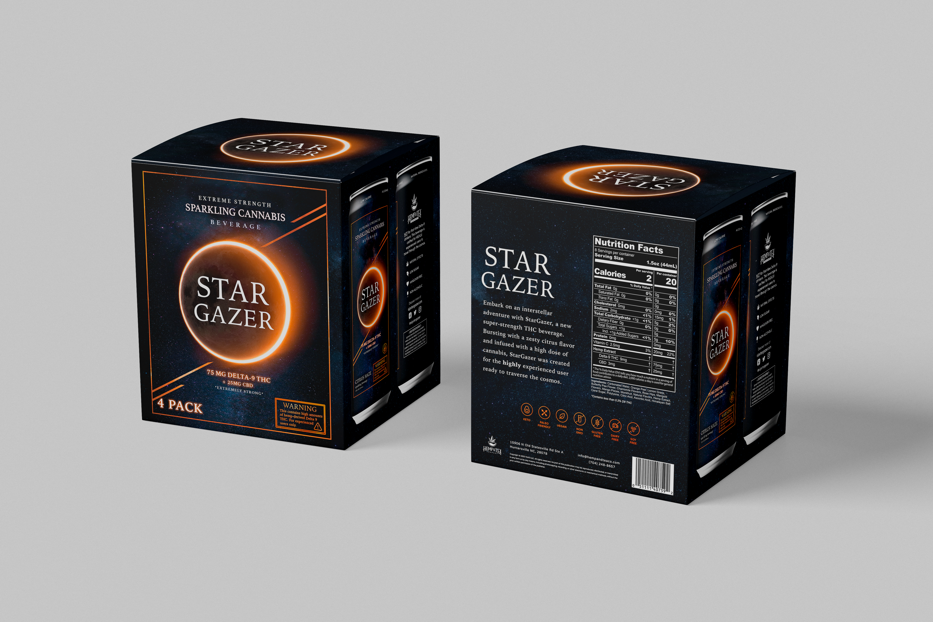 Stargazer Sparkling THC Beverage – 8 Pack